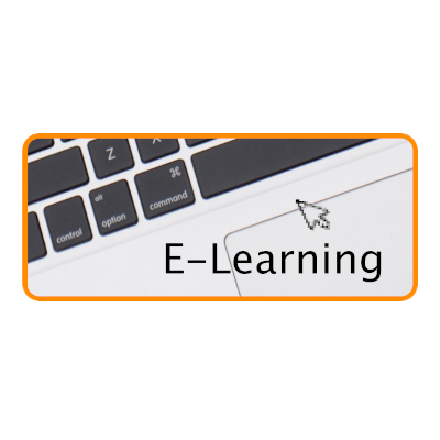 Image-Motiv E-Learning mit Tastatur im Hintergrund